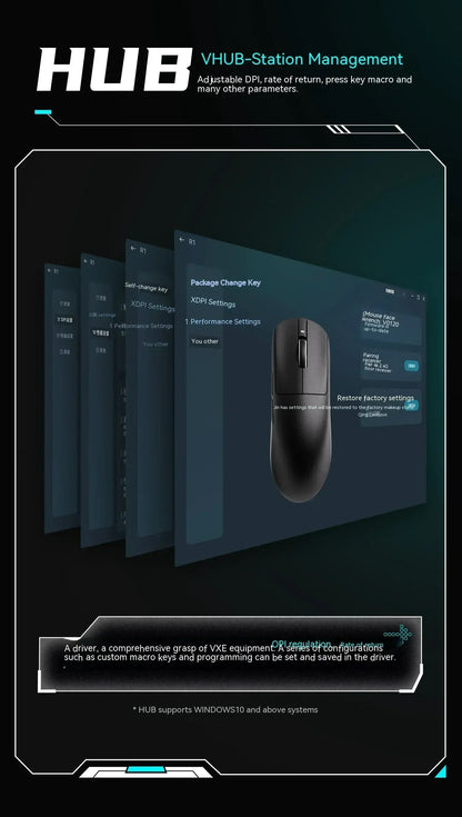 VGN VXE Dragonfly R1 Wireless Gaming Mouse with PAW3395 Sensor 52840 2KHz FPS Low Delay Intelligent Speed for Office And Gaming Red Magic