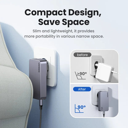 UGREEN 65W GaN Charger Quick Charge 4.0 3.0 USB C Charger For iPhone 17 16 15 Pro PD 3.0 Fast Charger For Macbook Laptop Tablet Setup Lord