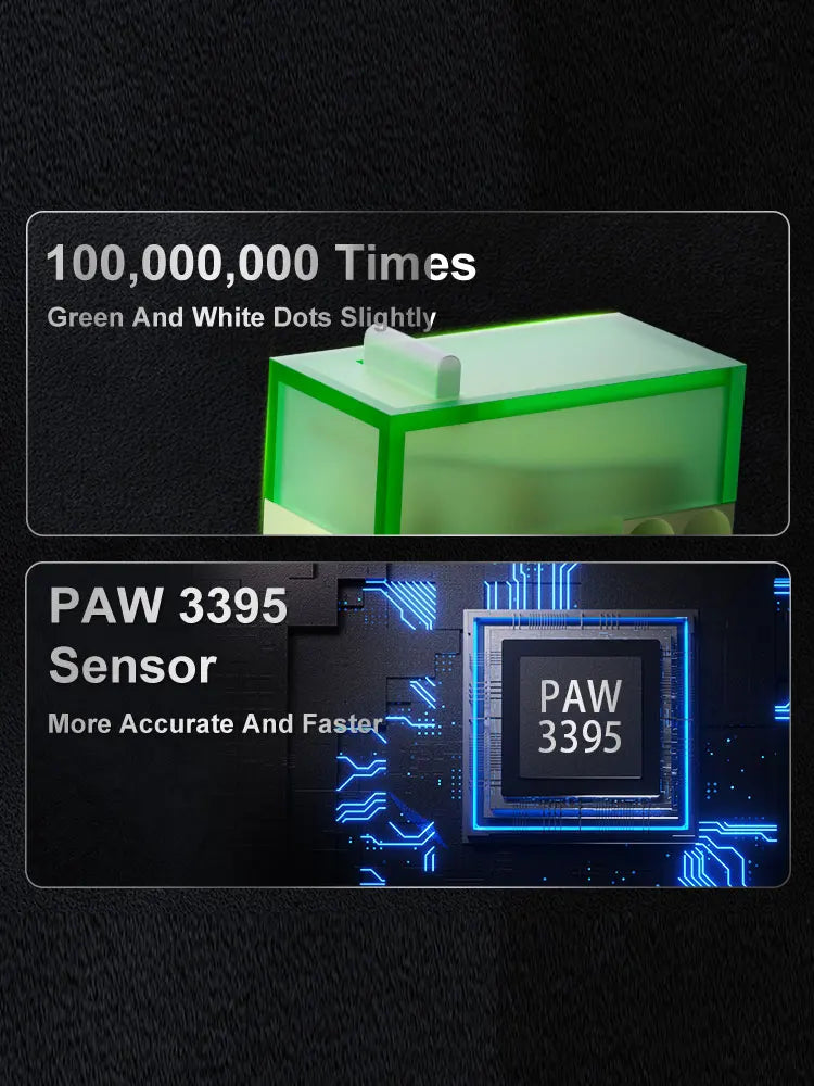 AJAZZ AJ179 PRO PAW3395 Lightweight Wired Wireless Mouse with Magnetic Charging Base Ergonomic Macro Gaming Mouse for PC Laptop Red Magic