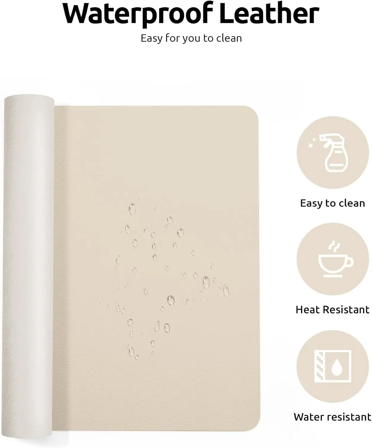 Large Mouse Pad,Office Desk Mat, Leather Desk Pad Protector, Non-Slip PU Leather Desk Blotter, Laptop Desk Pad Red Magic