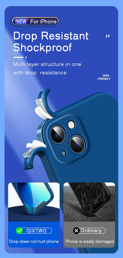 Official Phone Case For IPhone 17 Air 16 15 14 13 11 12 17 Pro Max Plus Silicone Solid Color Fall and Collision Protection Cover Red Magic