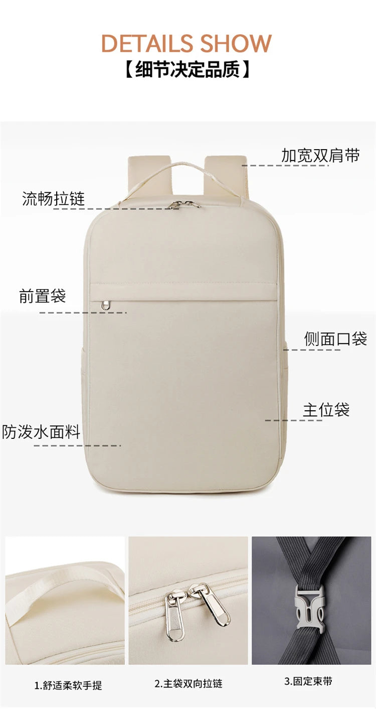 New Casual Backpack, Short-Distance Travel Backpack, Fashionable and Versatile Multi-Compartment Laptop Bag Red Magic