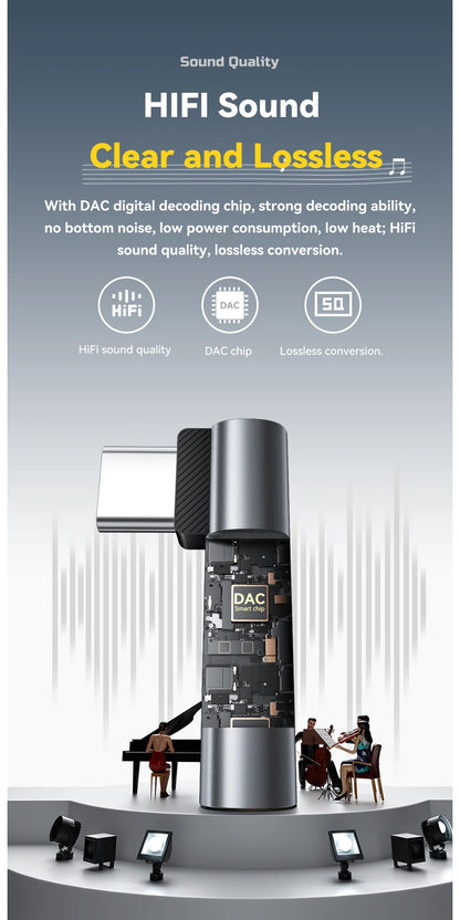 Essager L-shape Type-C to 3.5mm Jack Audio Adapter for iPhone 16 15 Samsung Lightning to 3.5mm Headphone Adapter for iPhone14 13 Red Magic