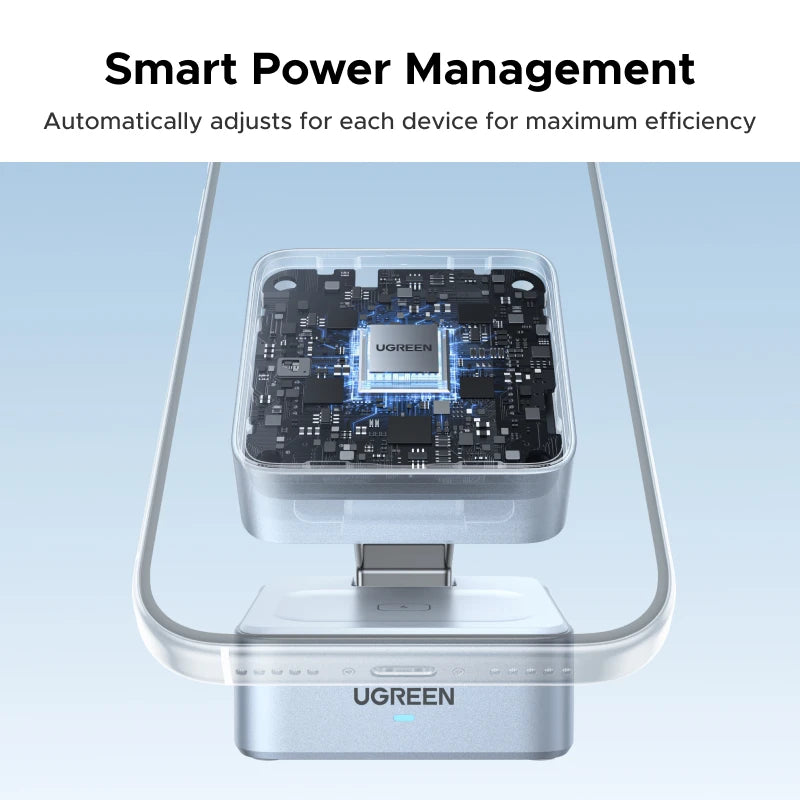 UGREEN Qi2 25W Magnetic 2-in-1 Wireless Charger Stand Fast Charging Stand Magsafe Charger For iPhone 16 17/AirPods Setup Lord