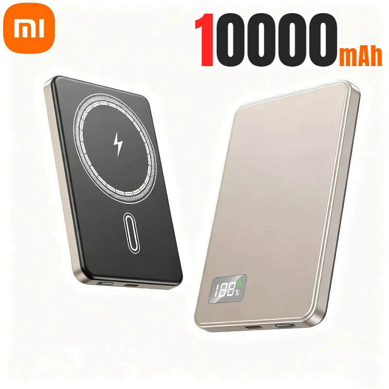 Xiaomi 500000mAh Magnetic Power Bank Portable Wireless PD22.5W Fast Charging External Battery for Magsafe For iPhone Samsung Red Magic
