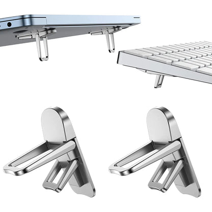 Adjustable Folding Laptop Stand Mini Legs Ultra-thin Portable Support for Macbook Notebook Cooling Holder Feet Invisible Bracket Red Magic