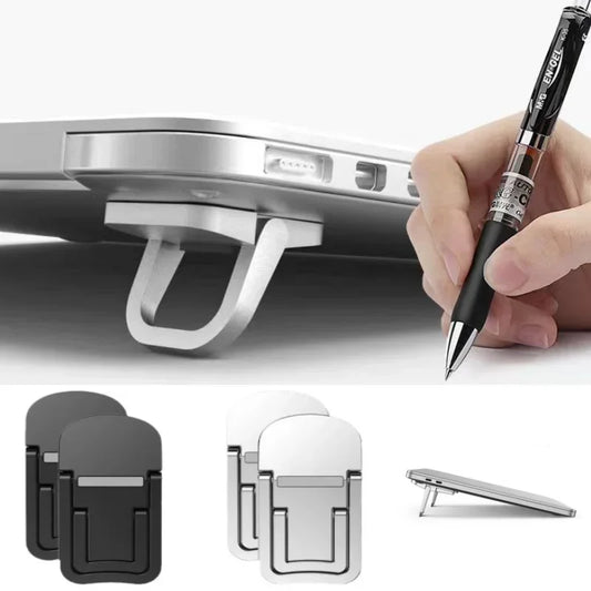 Adjustable Folding Laptop Stand Mini Legs Ultra-thin Portable Support for Macbook Notebook Cooling Holder Feet Invisible Bracket Red Magic