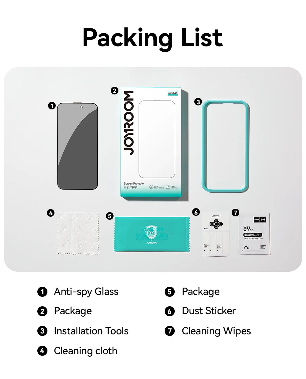 Joyroom 1/2Pcs 20°Anti-spy Glass For iPhone 16 15 Pro Max Glass For iPhone 16 15 14 13 12 11 Pro Max Privacy Screen Protector Red Magic