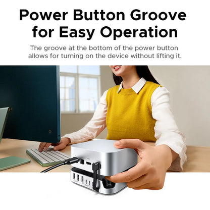 UGREEN USB HUB Docking Station for Mac Mini M4 M4 Pro M.2 NVMe SSD 8TB Max 10Gbps USB-A&C Ports SD&TF 170MB/s USB Splitter Dock Setup Lord