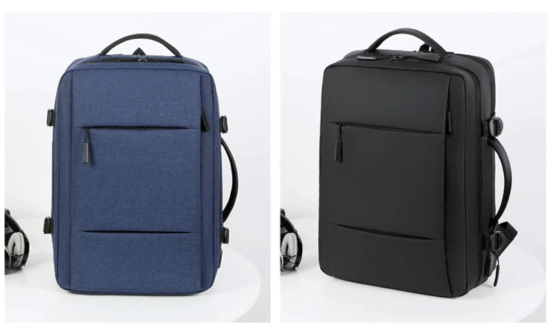 Travel Backpack Men Business Backpack School Expandable USB Bag Large Capacity Laptop Waterproof Fashion Backpack Red Magic