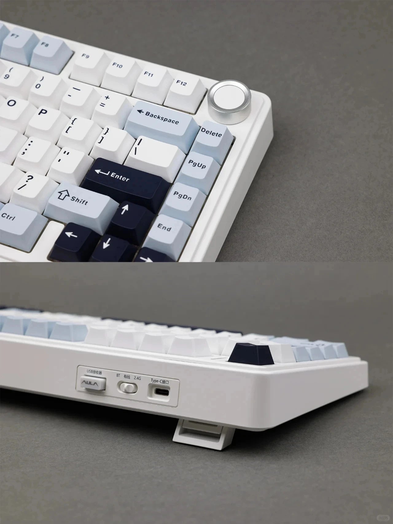 AULA F75 2.4G Wireless/Bluetooth/Wired Gaming Mechanical Keyboard RGB Customized 75% Layout OEM Profile Gasket Structure Red Magic