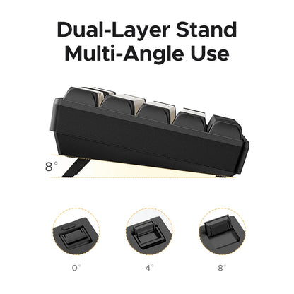 UGREEN Mechanical Keyboard 61 PBT Keycaps Wired Keyboard Russian/EN for Desktop Laptop Windows Mac OS Gaming Setup Lord