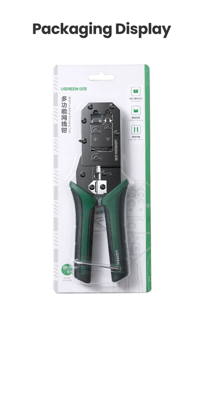 UGREEN RJ45 Crimper Tools RJ45 Crimping Pliers for CAT6/7 Ethernet Lan Cable Network Cutter Stripper Plier Multifuntion Tool Red Magic