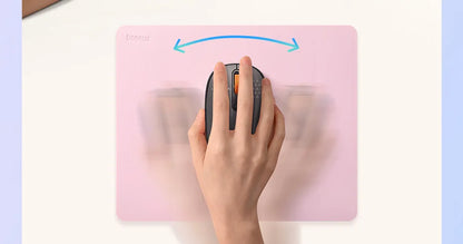 Baseus Simple Color PU Leather Mouse Mat Anti-slip Waterproof 26*21cm Mouse Pad School Supplies Office Accessories Desk Set Red Magic