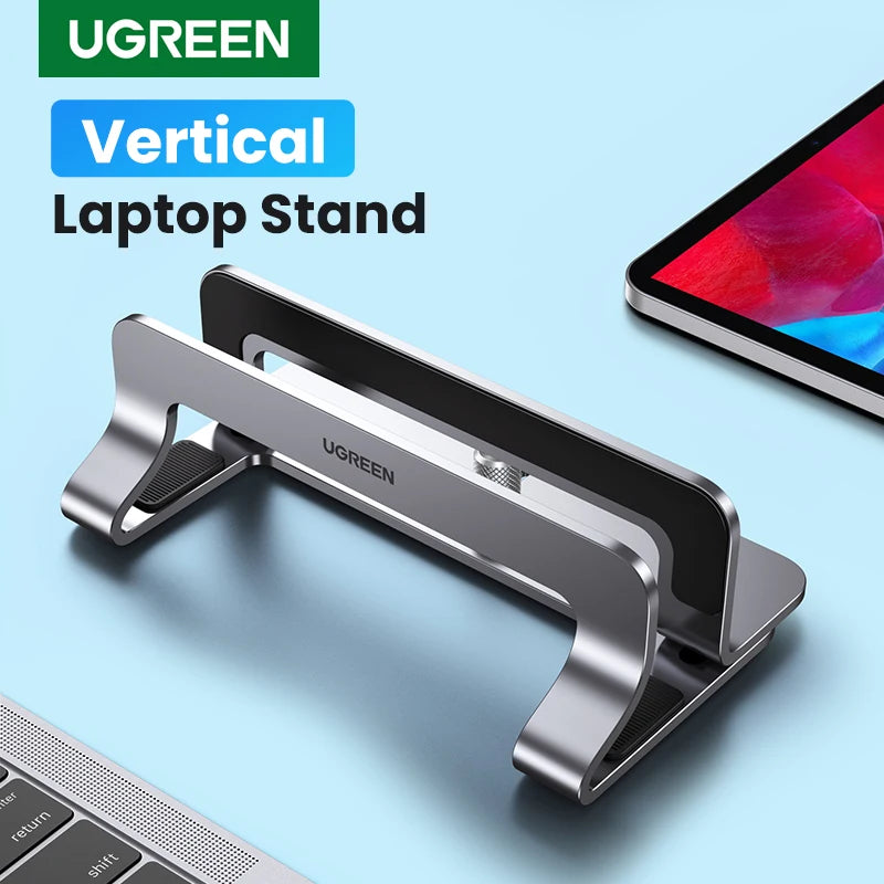 UGREEN Vertical Laptop Stand Holder For MacBook Air Pro Aluminum Foldable Notebook Stand Laptop Support MacBook Pro Tablet Stand Red Magic