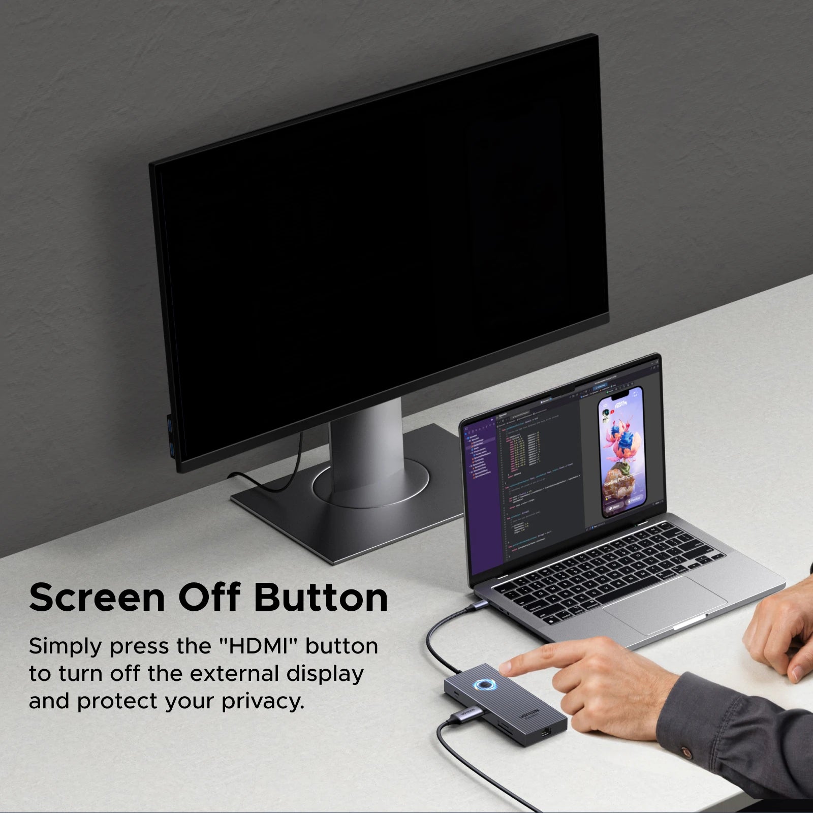 UGREEN USB-C HUB 9-in-1 4K60Hz HDMI PD100W RJ45 SD/TF USB3.2 Gen2 10Gbps for Laptop Accessories Dell MacBook HP Splitter Docking Setup Lord