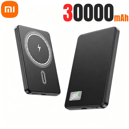 Xiaomi 500000mAh Magnetic Power Bank Portable Wireless PD22.5W Fast Charging External Battery for Magsafe For iPhone Samsung Red Magic