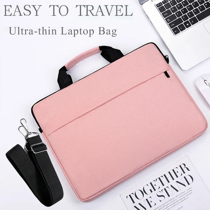 Laptop Bag Women 2025 13.3 14.1 15.6 17 Inch Office Notebook Sleeve Case Travel Computer Handbag Elegant Fashion Luxury Red Magic
