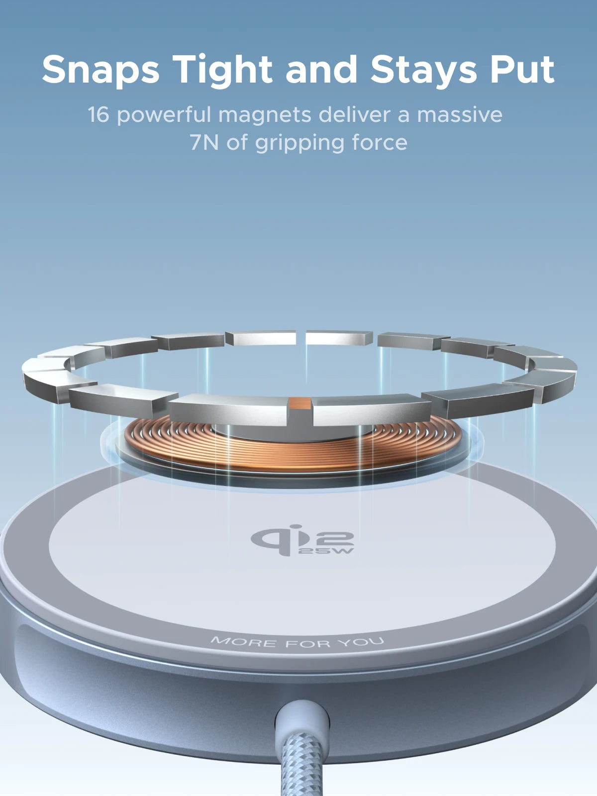 UGREEN Magflow Qi2 25W Wireless Charger For iPhone 17 16 Pro Max Fast Charging Qi2 Certified Magsafe Phone Charging Pad Setup Lord