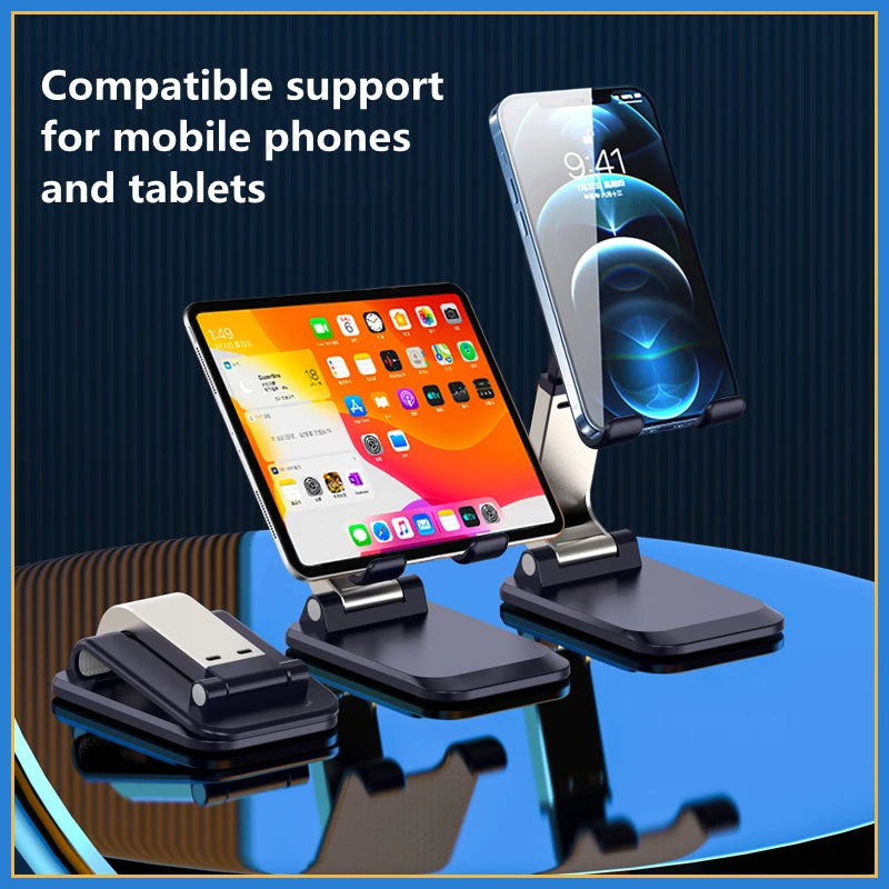 Foldable ABS Desktop Mobile Phone Stand For iPad iPhone 13 X Smartphone Support Tablet Desk Cell Phone Portable Holder Bracket Red Magic