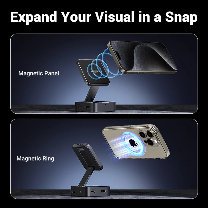 UGREEN Foldable USB C HUB 4K60Hz HDMI PD100W USB3.0 Docking Station for Phone Tablet Laptop Macbook Pro Air Android USB Splitter Setup Lord