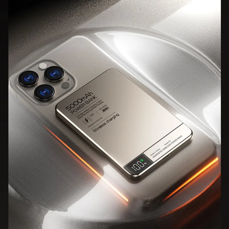 10000mAh Power Bank Magnetic Qi Wireless Charger PD20W Super Fast Charging Powerbank For Magsafe iPhone Samsung Huawei Xiaomi Red Magic