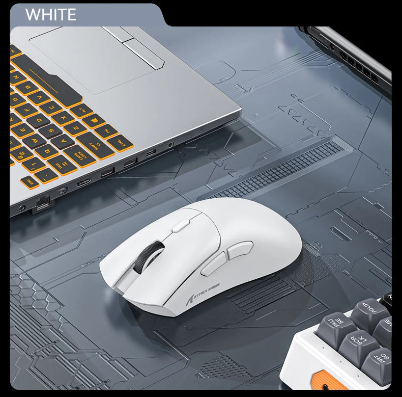 Attack Shark 18000DPI Wireless Mouse, 1000Hz,PAW3311,Bluetooth Tri-mode Connection, R1 Macro Gaming Mouse Red Magic