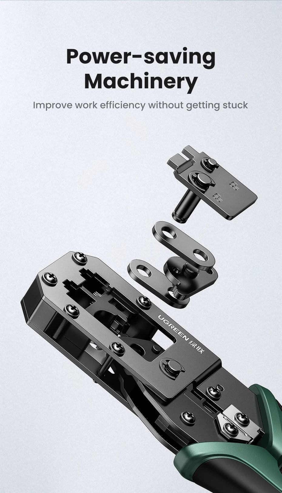 UGREEN RJ45 Crimper Tools RJ45 Crimping Pliers for CAT6/7 Ethernet Lan Cable Network Cutter Stripper Plier Multifuntion Tool Red Magic