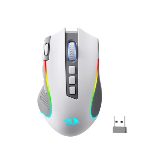 Redragon M612 PRO RGB BT 2.4G Gaming Gamer Mouse, 8000 DPI Wireless Optical 9 Programmable Buttons 7 Backlit Modes, B Red Magic