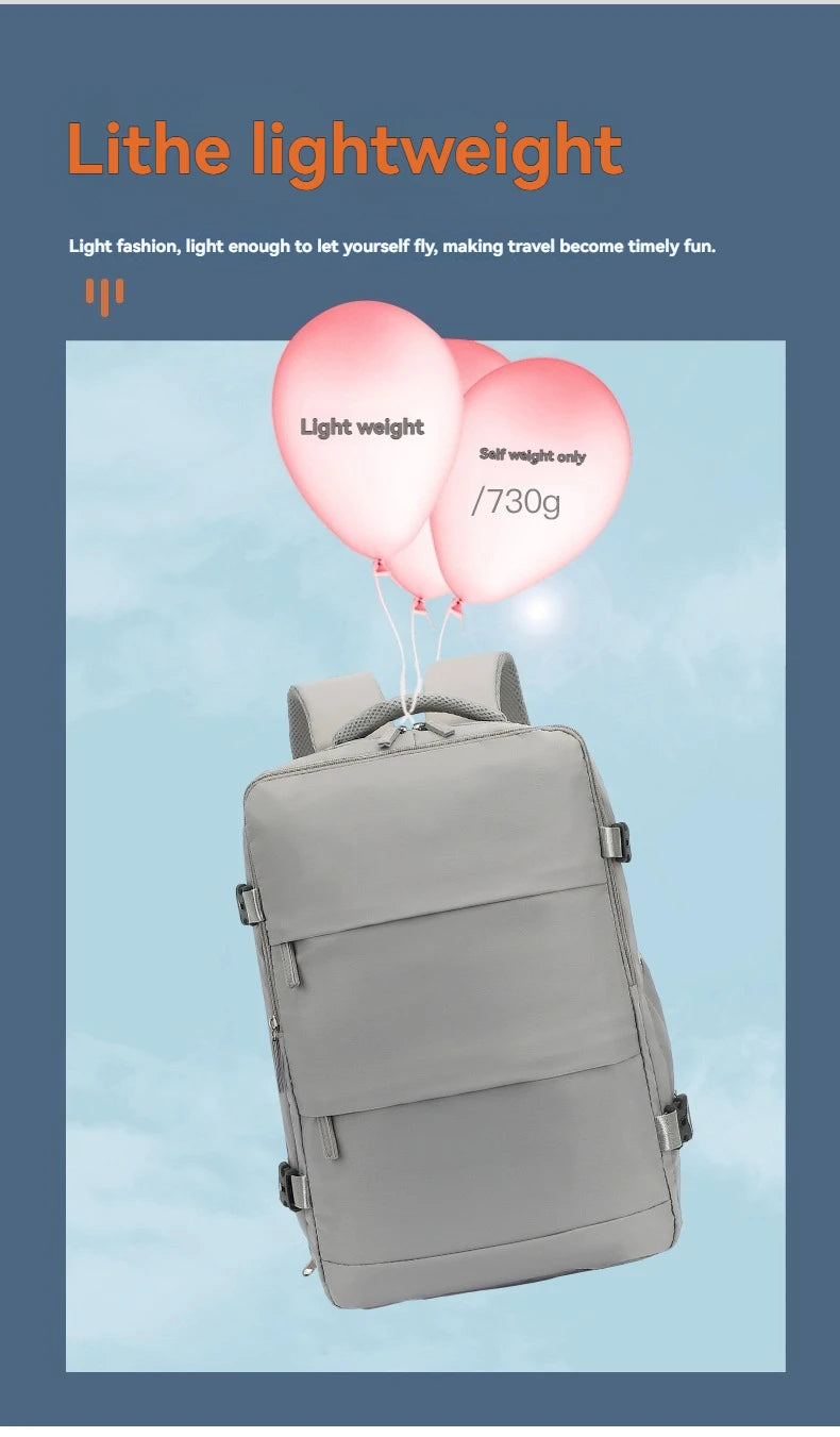 Lumin Backpack 42x18x29 Cabin Bag Travel Backpack for Men Women Hand Luggage Leisure Laptop Backpack mochila para viaje cabina Red Magic