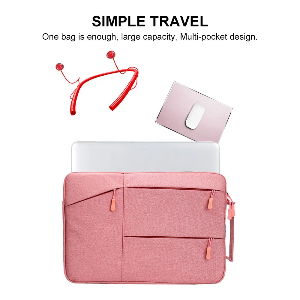 Laptop Bag Sleeve For Macbook Air M1 Mac Book Pro M2 M3 Lenovo iPad 13 14 15 15.6 16 Inch Notebook Case Cover Tablet Accessories Red Magic