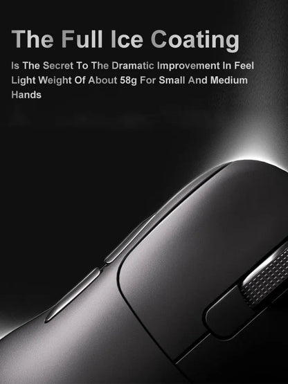 AJAZZ AJ179 PRO PAW3395 Lightweight Wired Wireless Mouse with Magnetic Charging Base Ergonomic Macro Gaming Mouse for PC Laptop Red Magic