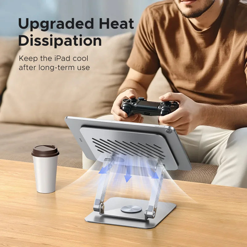 UGREEN Tablet Phone Stand 360°Rotatable Aluminum iPad Stand For iPad Pro iPhone Xiaomi Tablet Support Laptop Stand Tablet Holder Setup Lord