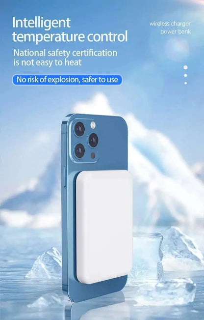 For Magsafe Power Bank 10000mAh Portable Auxiliary Spare External Magnetic Battery Pack Wireless Charger For Iphone 13 14 15 16 Red Magic