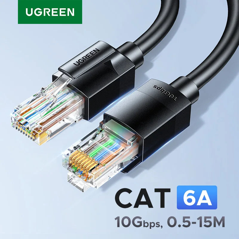 UGREEN CAT6A Ethernet Cable 10Gbps RJ45 Cable High Speed for Router Modem PC PS5 XBOX Laptop HUB NAS Lan Cable Patch Cable Setup Lord