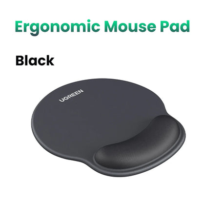 UGREEN Mouse Pad Wrist Support Ergonomic Mousepad Non-Slip Memory Foam for Office Home Computer PC Desk Fabric Mousepad Setup Lord