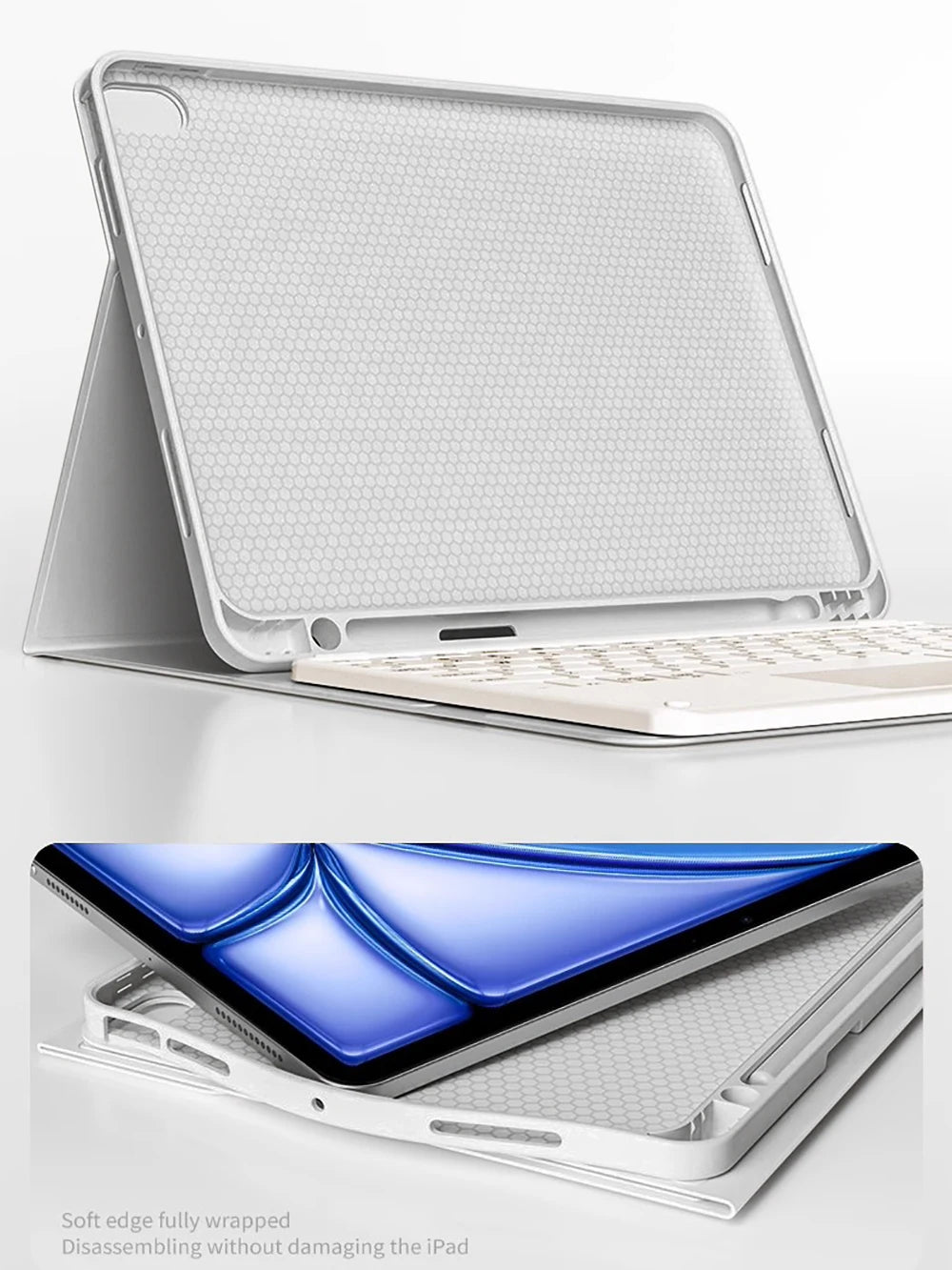 Keyboard Wireless Mouse Magic For iPad Pro 13 11 Case M4 M2 2025 M3 Air 13 11 5 4 10.2 9 8 7 Generation Case Bluetooth Keyboard Red Magic