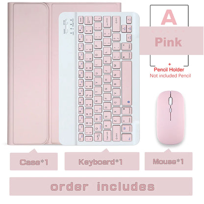 Keyboard Wireless Mouse Magic For iPad Pro 13 11 Case M4 M2 2025 M3 Air 13 11 5 4 10.2 9 8 7 Generation Case Bluetooth Keyboard Red Magic