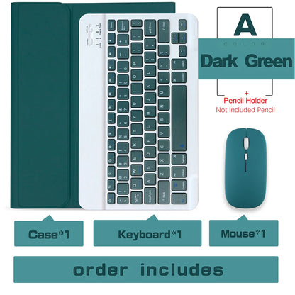 Keyboard Wireless Mouse Magic For iPad Pro 13 11 Case M4 M2 2025 M3 Air 13 11 5 4 10.2 9 8 7 Generation Case Bluetooth Keyboard Red Magic