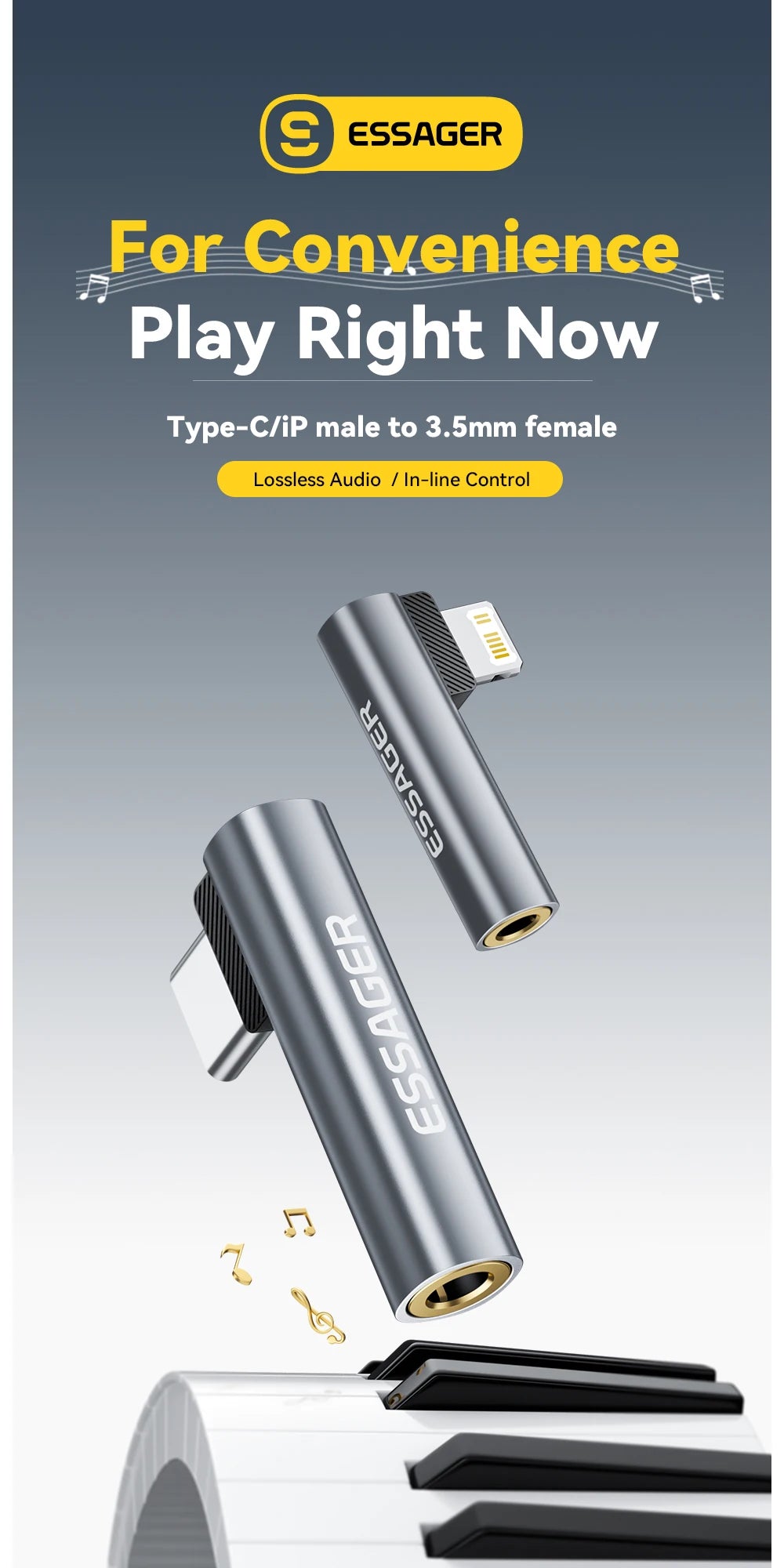 Essager L-shape Type-C to 3.5mm Jack Audio Adapter for iPhone 16 15 Samsung Lightning to 3.5mm Headphone Adapter for iPhone14 13 Red Magic