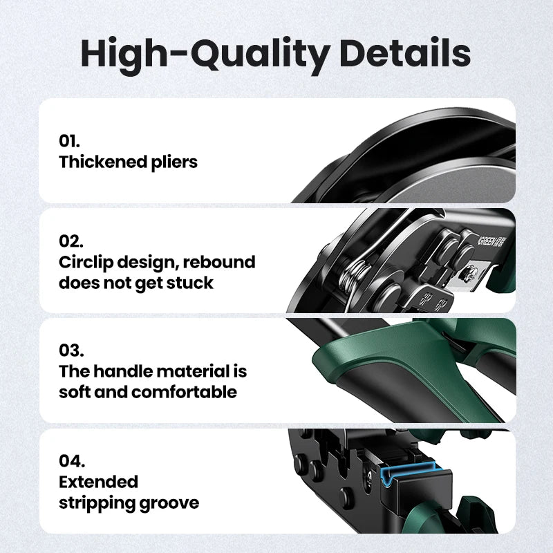 UGREEN RJ45 Crimper Tools RJ45 Crimping Pliers for CAT6/7 Ethernet Lan Cable Network Cutter Stripper Plier Multifuntion Tool Red Magic