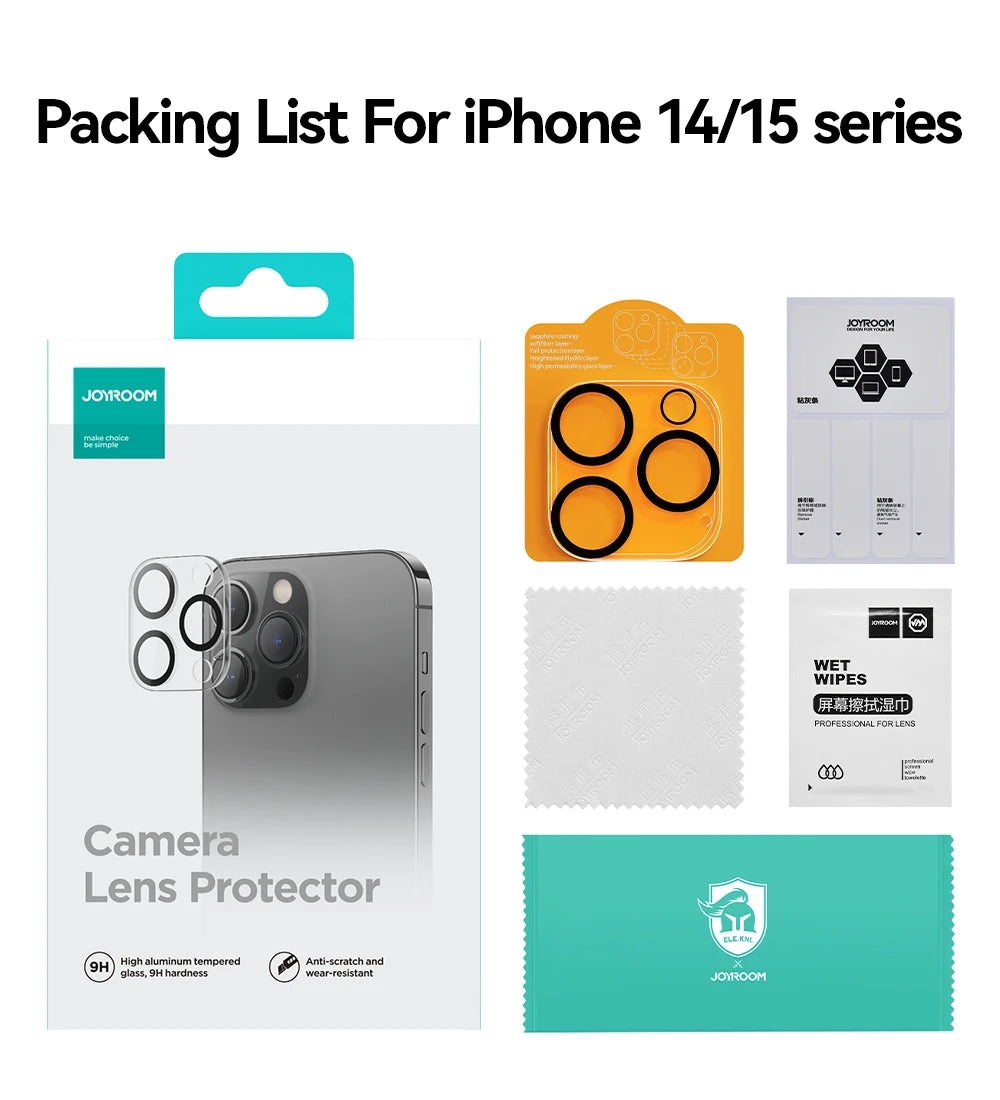 Joyroom HD Lens Protective Glass For iPhone 17 Pro Max Back Camera Protector Tempered Glass For iPhone 16 15 14 Pro Max Len Film Red Magic