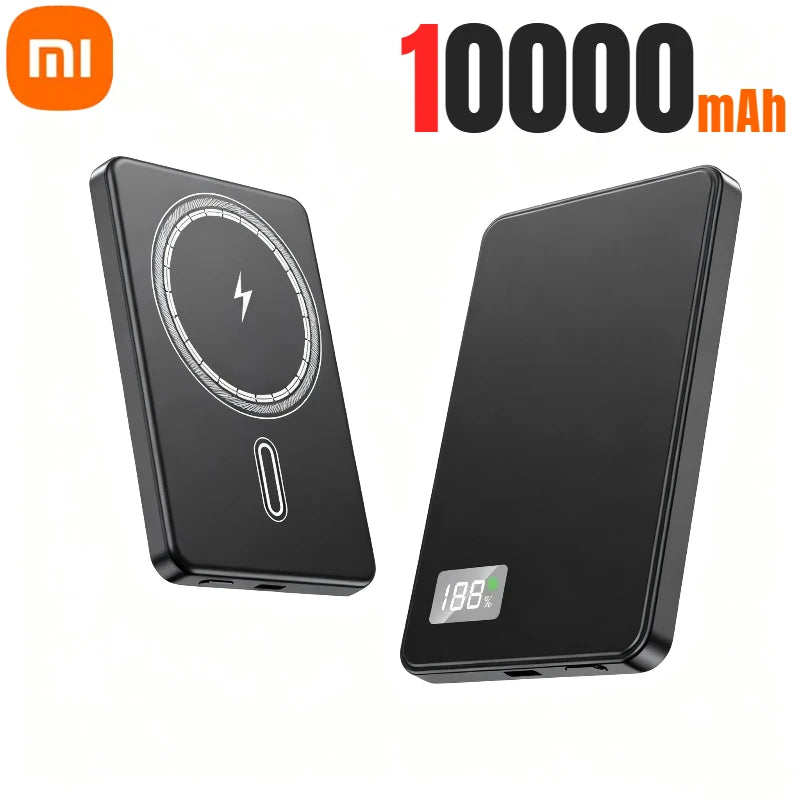 Xiaomi 500000mAh Magnetic Power Bank Portable Wireless PD22.5W Fast Charging External Battery for Magsafe For iPhone Samsung Red Magic