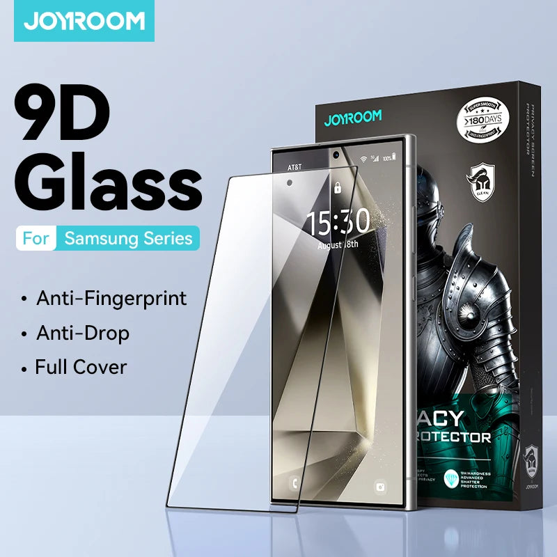 Joyroom for Samsung S25 Ultra HD Glass Screen Protector for Galaxy S24 Ultra S24 S25 S24+ S25+ Full Cover 9H HD Tempered Glass Red Magic