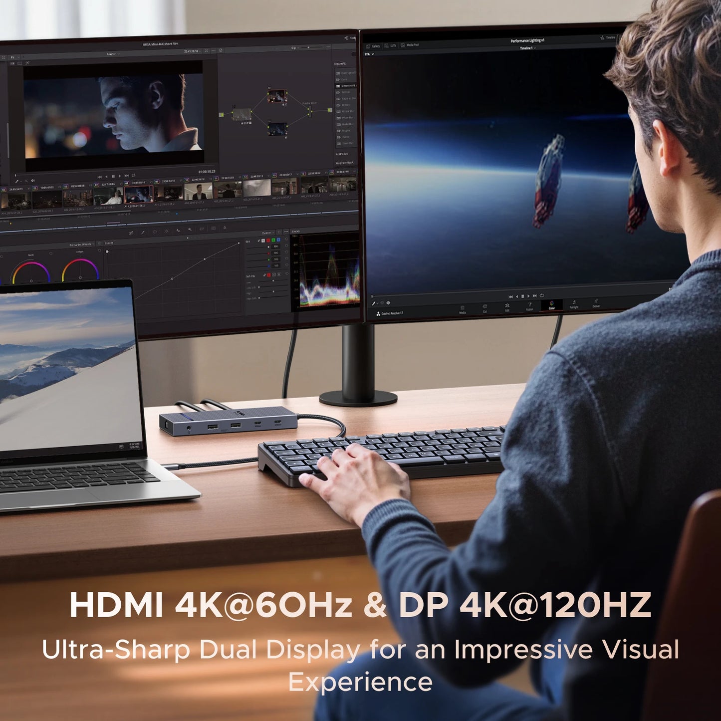 UGREEN 11-in-1 USB-C HUB Type-C to 4K@120Hz DP HDMI USB3.2 10Gbps SD/TF RJ45 PD100W for MacBook Dell Laptop Accessories Docking Setup Lord