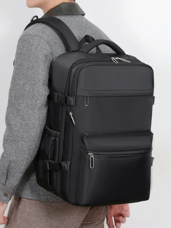 Women Men Backpack School Bag Vacuum Backpack Travel Bag for Men Large Capacity Backpack Business Laptop Backpack  Expandable Red Magic