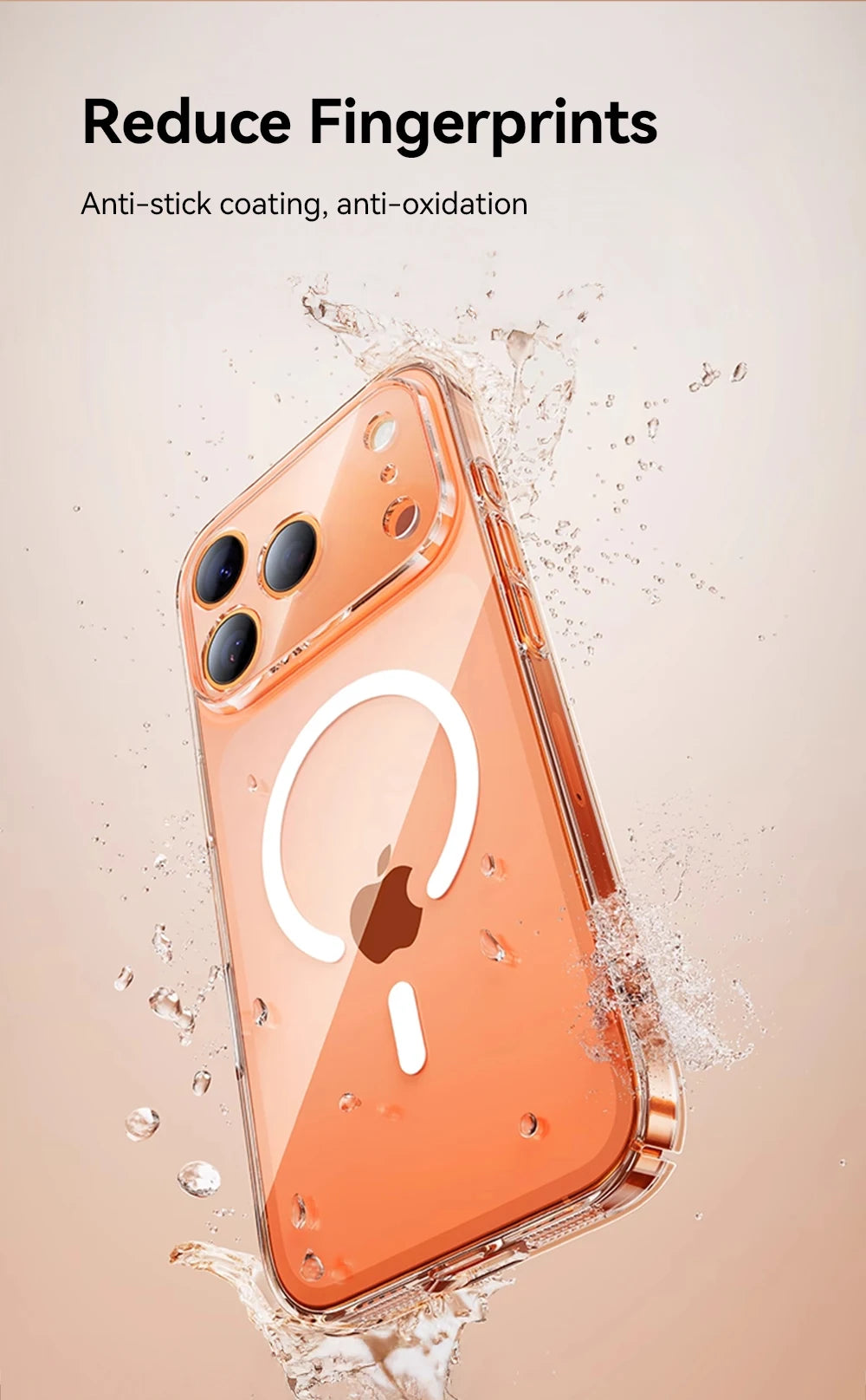 Joyroom Magnetic Case For iPhone 17 16 Pro Max Case Anti Yellow Transparent Cover For iPhone 17 Pro Wireless Charger Thin Cover Red Magic