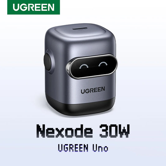 【US Plug】UGREEN 30W GaN Charger 2nd Gen Robot QC4.0 3.0 PPS PD3.0 Fast Charger For iPhone 17 16 15 Pro Max Samsung Xiaomi iPad Setup Lord