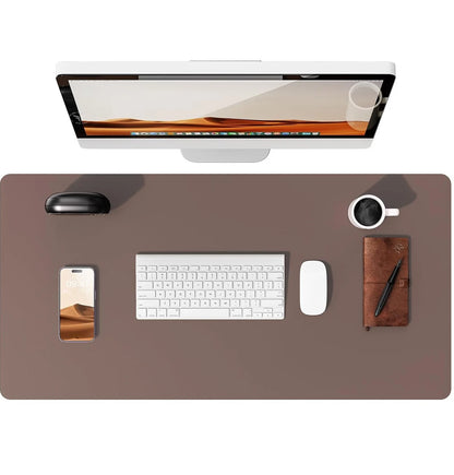 Large Mouse Pad,Office Desk Mat, Leather Desk Pad Protector, Non-Slip PU Leather Desk Blotter, Laptop Desk Pad Red Magic