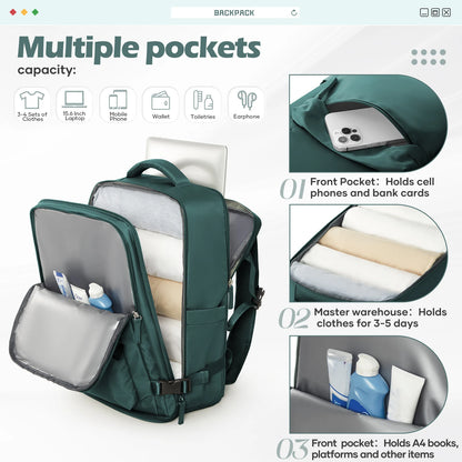 Backpack 40x30x20 Airplane, Ryanair Cabin Hand Luggage Backpack, Easyjet Laptop Backpack for Aeroplane Travel, School Backpack Red Magic